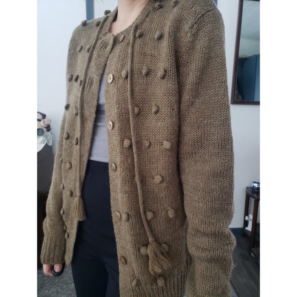 70s‎ Tan Knit Cardigan - Picture 4 of 5